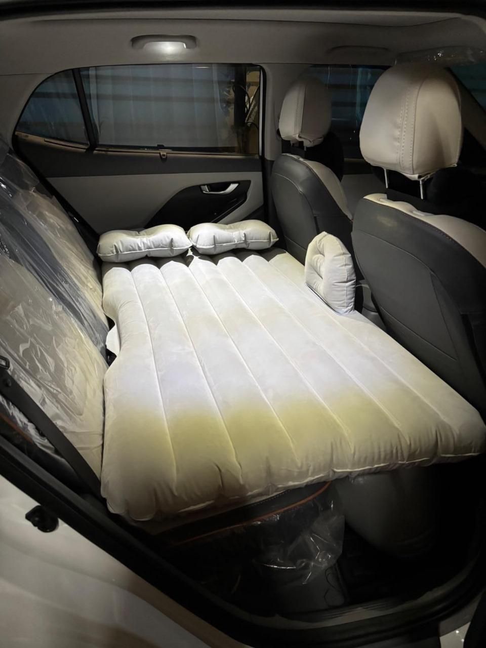 Car Travel Bed Mattress with 2 Air Pillows – Inflatable Back Seat Air Bed
