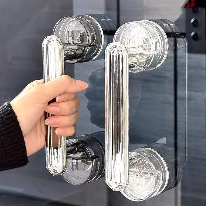 Crystal Suction Door Handle – Waterproof Strong Grip Bathroom Handle
