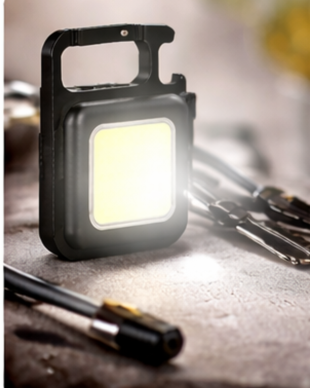Mini LED COB Flashlight 500 Lumen | Rechargeable Keychain Torch Light