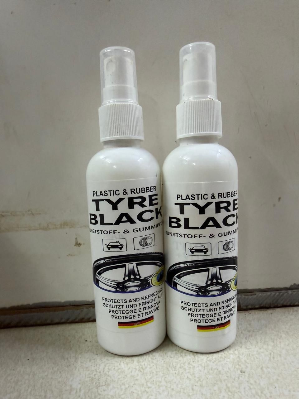 Plastic & Rubber Tyre Shine Protector Spray 100ml | Long-Lasting Gloss & UV Protection