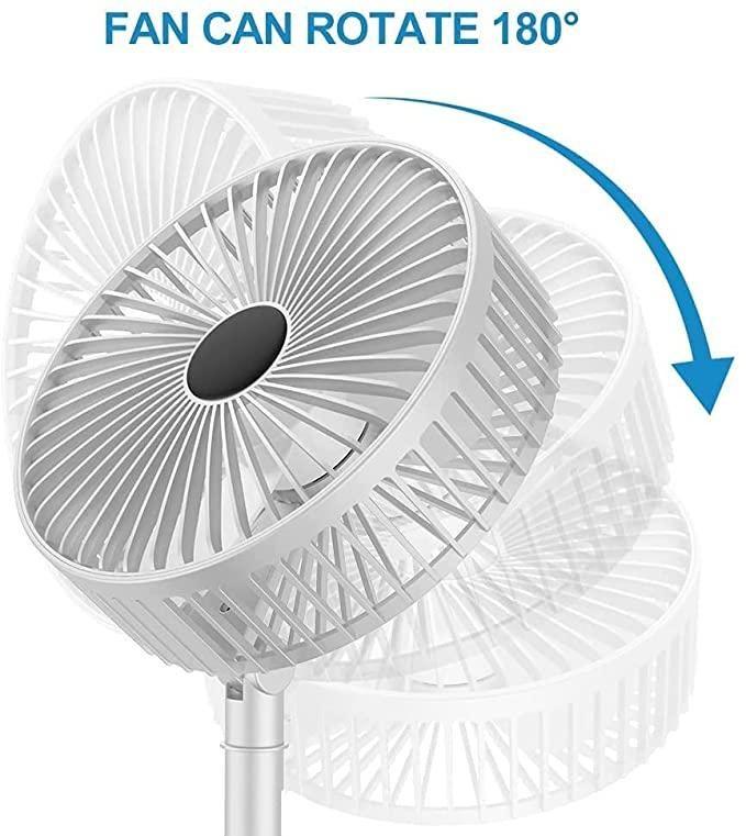 Rechargeable AC DC Table Wall Fan | Portable USB Fan with Adjustable Speed