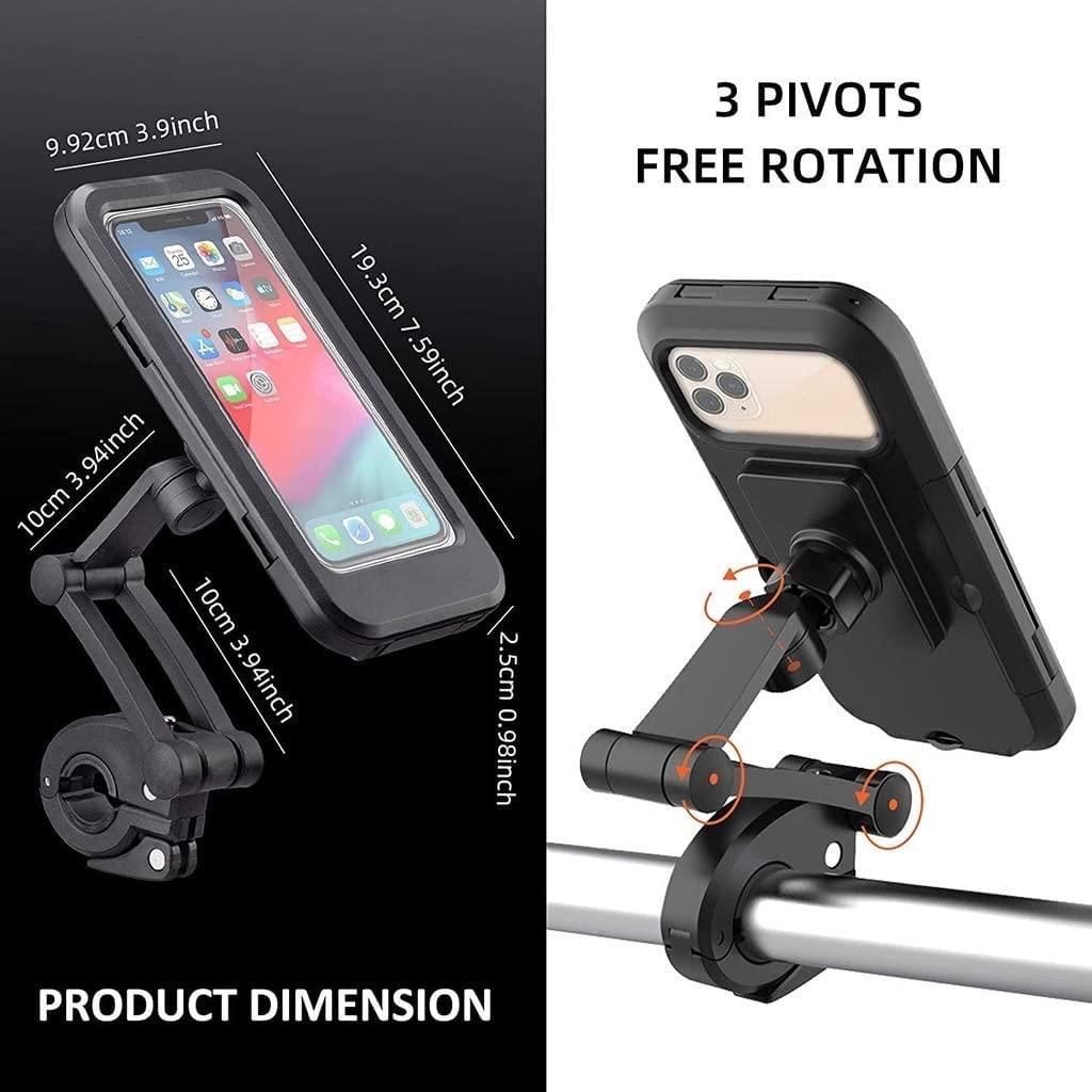 Universal 360° Rotation Bike Phone Holder – Waterproof Mobile Mount