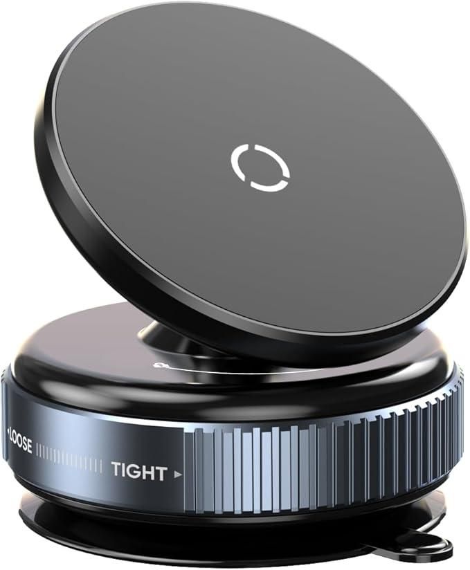 Magnetic Suction Phone Holder – 360° Rotating Universal Mobile Stand for Car, Home & Office