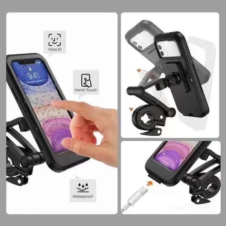 Universal 360° Rotation Bike Phone Holder – Waterproof Mobile Mount