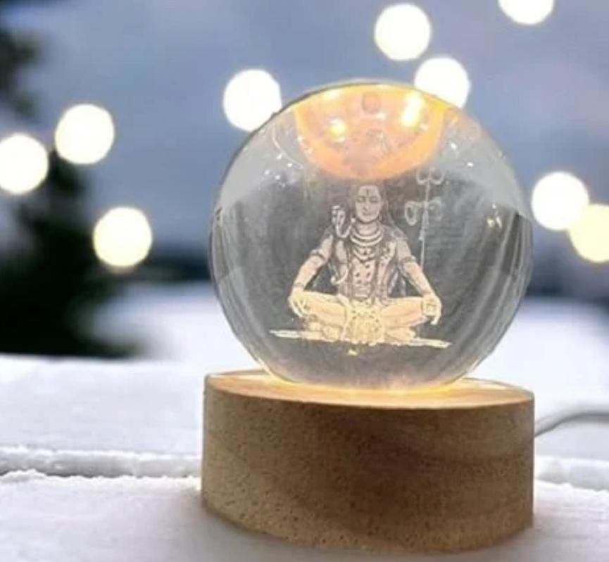 Shiv Bhagwaan Crystal LED Lamp - MahaShivratri Special