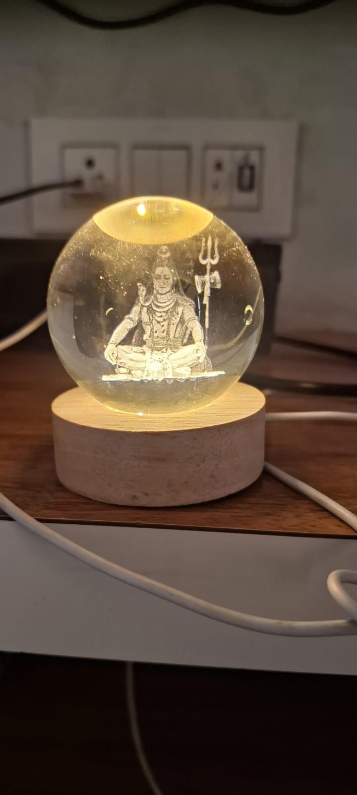 Shiv Bhagwaan Crystal LED Lamp - MahaShivratri Special