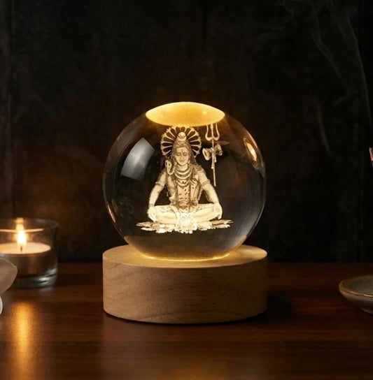 Shiv Bhagwaan Crystal LED Lamp - MahaShivratri Special