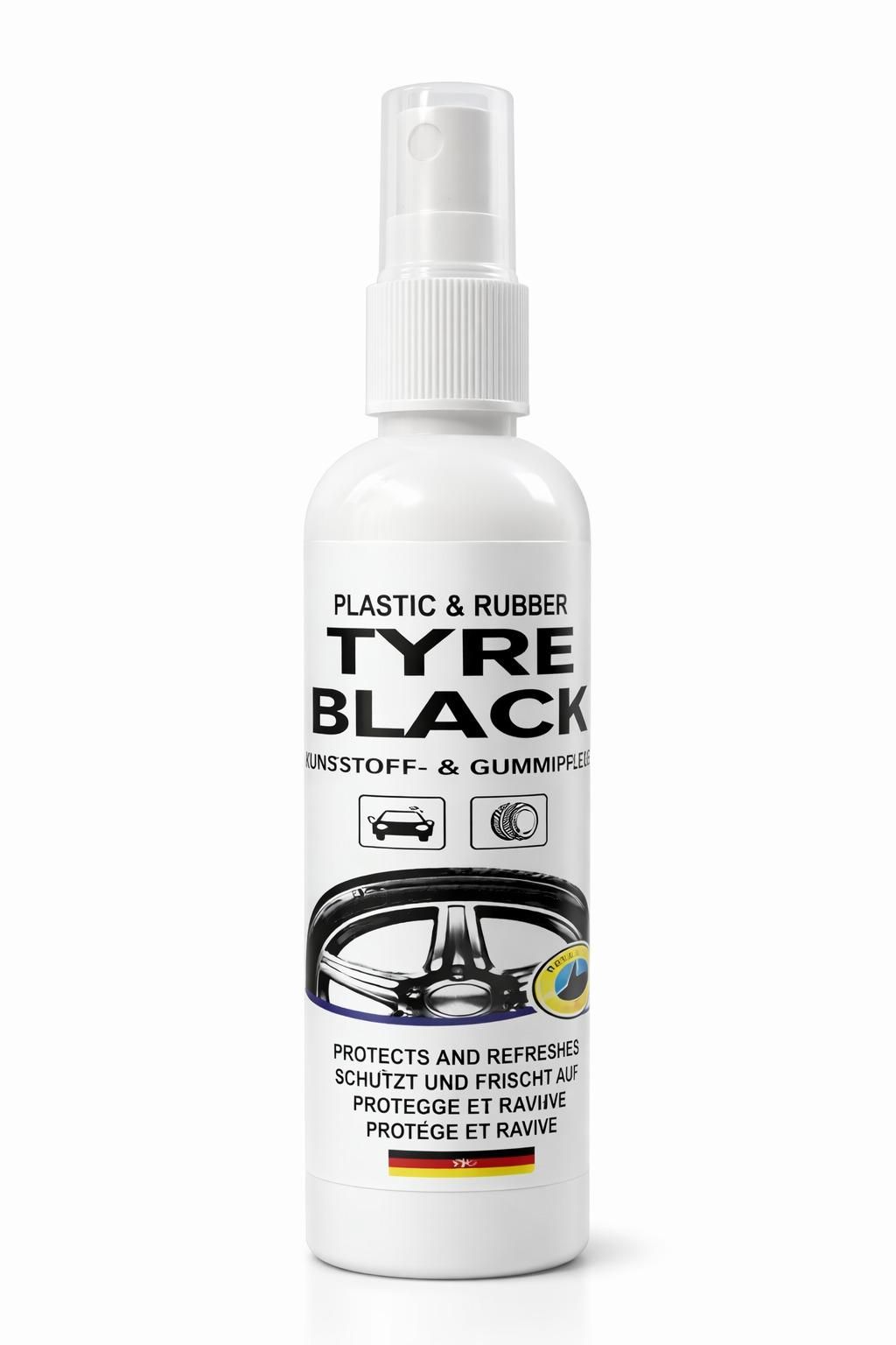 Plastic & Rubber Tyre Shine Protector Spray 100ml | Long-Lasting Gloss & UV Protection