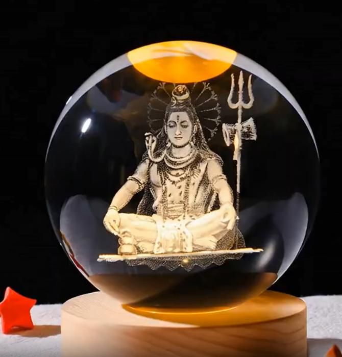 Shiv Bhagwaan Crystal LED Lamp - MahaShivratri Special