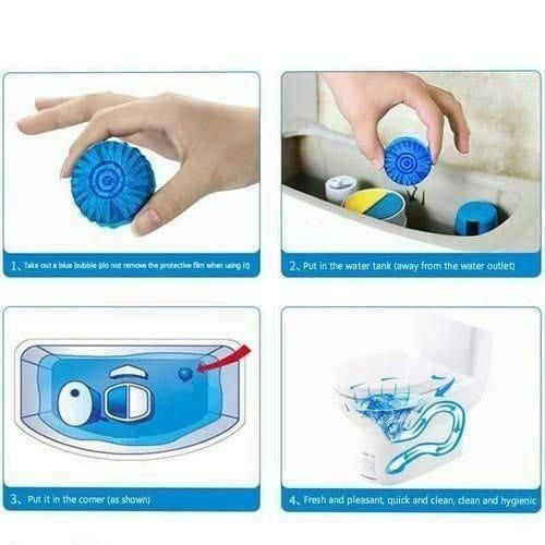 Automatic Toilet Cleaning Tablets (10pcs) | Toilet Deodorizer & Bowl Cleaner
